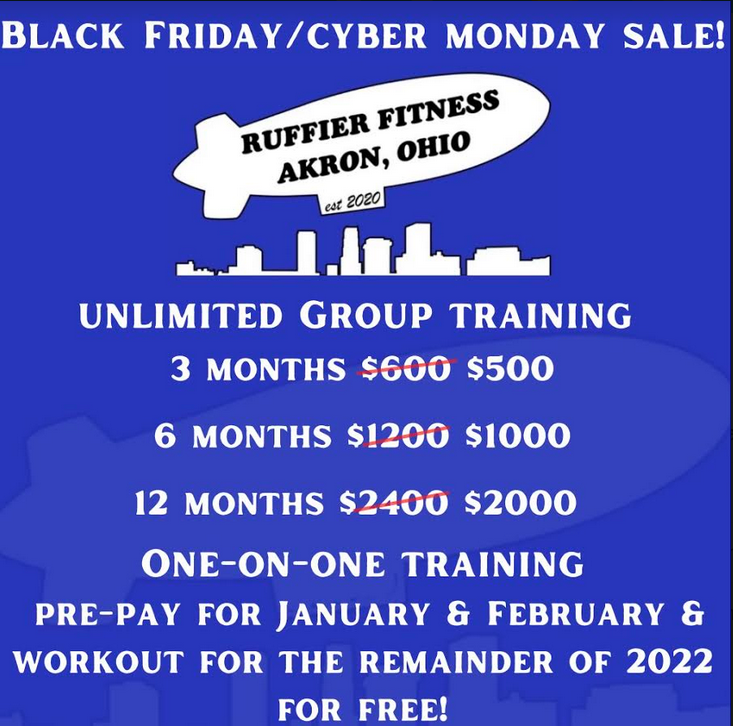 Black Friday Deals | Ruffier Fitness | Akron Gyms